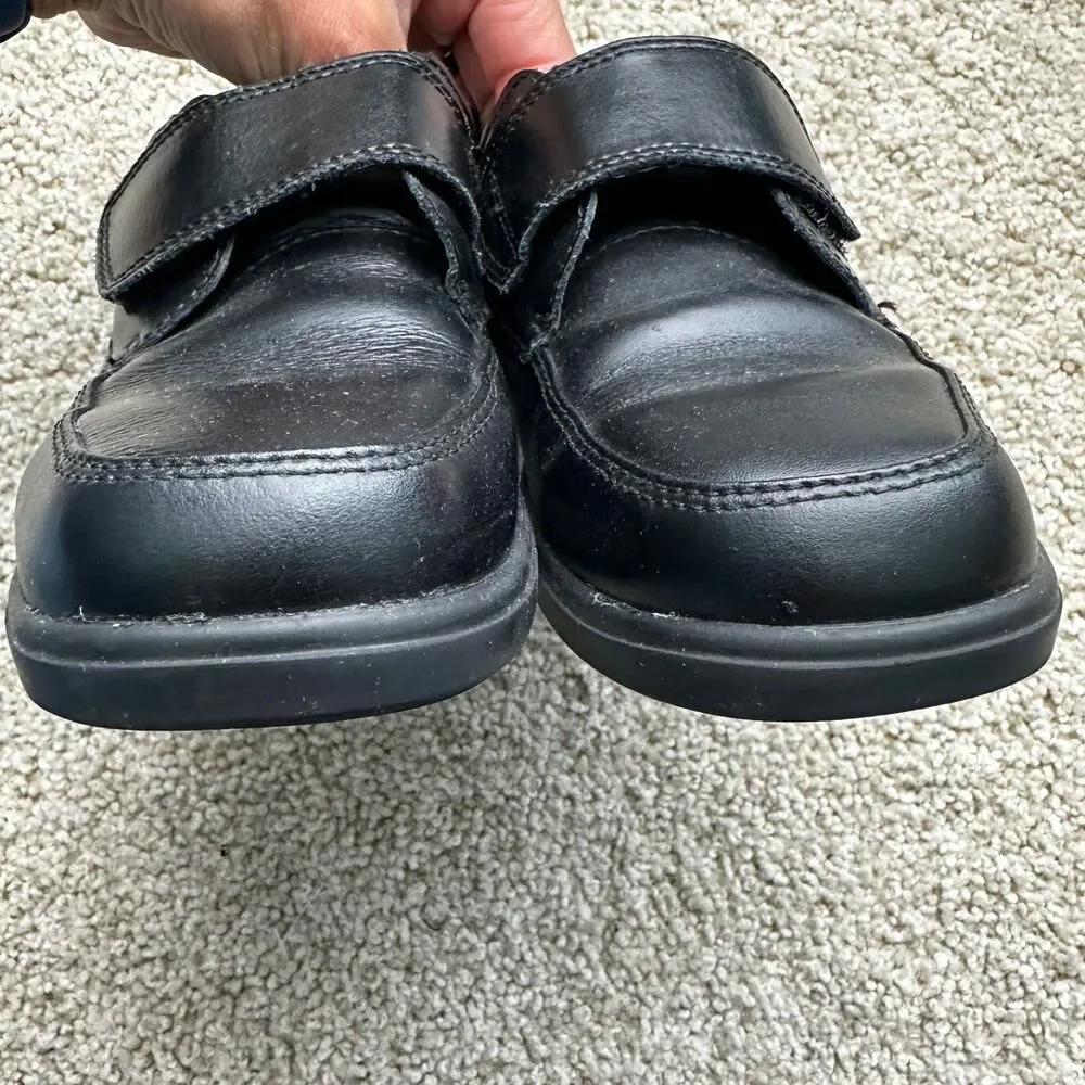 Hush Puppies Black Leather Dress Shoes Youth Size 13.5 W